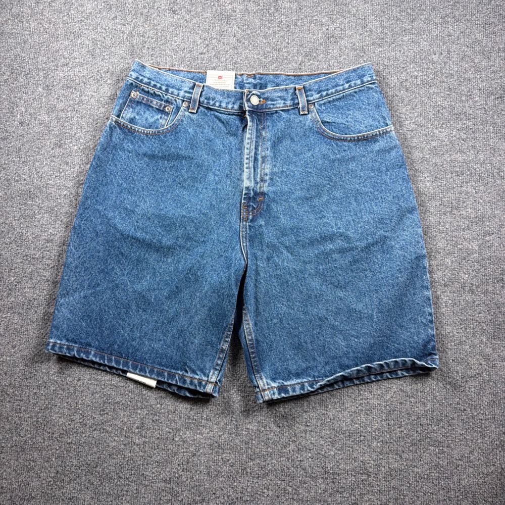 Member's Mark Jean Shorts Mens 34 Blue Relaxed Fit 100% Cotton Denim NWT Vintage